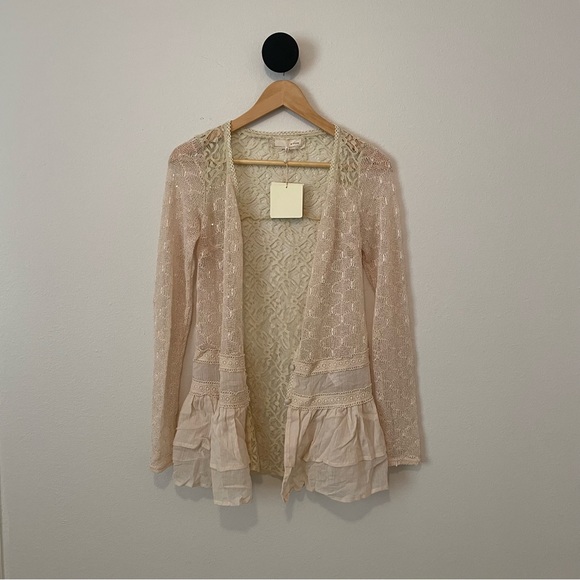 Anthropologie Tops - Anthropologie a’reve Sequin Lace Top Size Small NWT